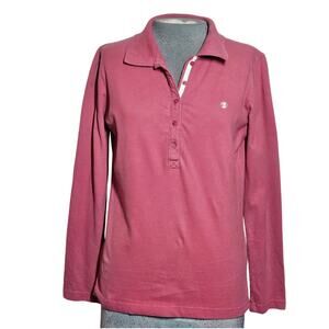 Long Sleeve Cotton Polo Shrit Size Small